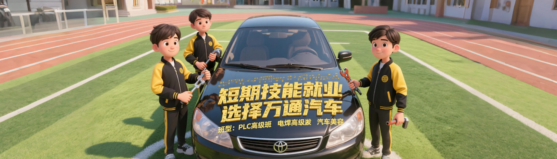 PLC高级班、电焊高级版、美容美发、汽车美容